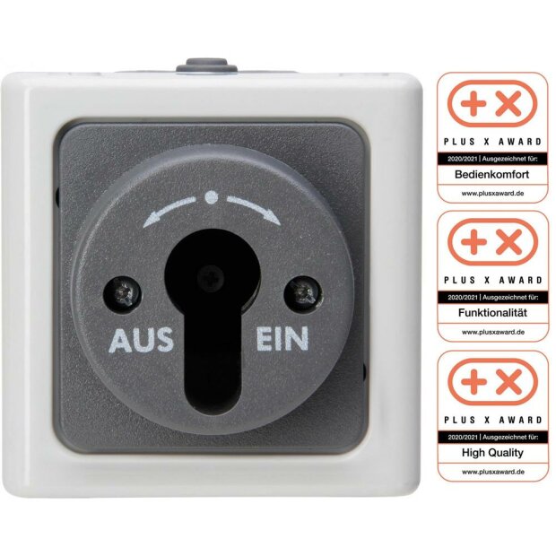 BLUE ELECTRIC - Gehäuse für Schlüssel-Schalter, Farbe: grau