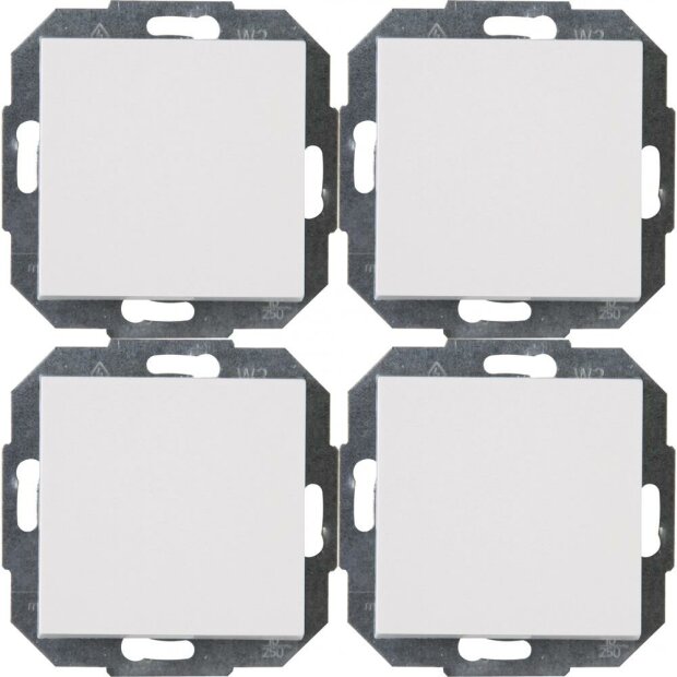 ATHENIS - Profi-Pack: 4 Universalschalter (Aus-/Wechsel), Farbe: reinweiß