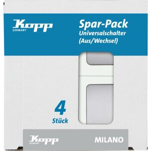 MILANO - Profi-Pack: 4x Universalschalter (Aus-/Wechsel),...