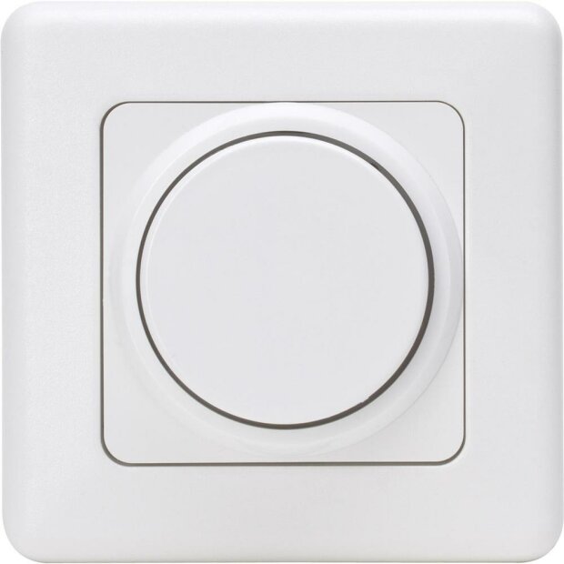 STANDARD - Dimmer mit Dreh-Ausschalter (Phasenanschnitt), Farbe: arktisweiß