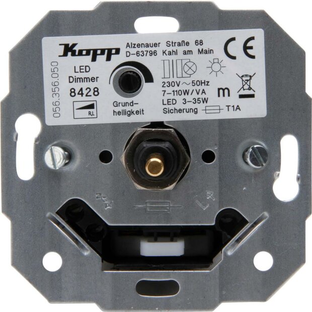 LED-Dimmer mit Druck-Wechselschalter (Phasenanschnitt), LED 3-35W