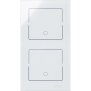 HKi8 - Glas-Sensor, 2-fach, für 2x Schalter/Taster/Nebenstelle für Dimmer, Farbe: weiß