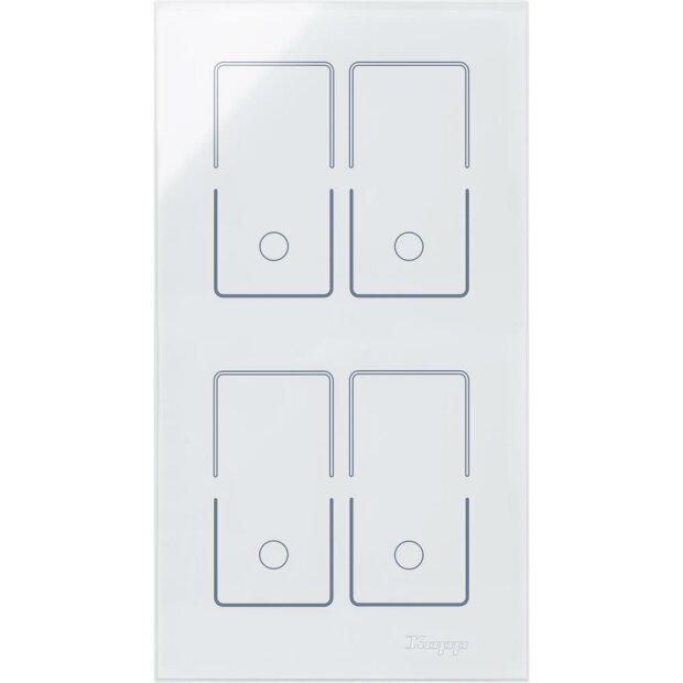 HKi8 - Glas-Sensor, 2-fach, für 2x Doppelschalter/-taster, Farbe: weiß