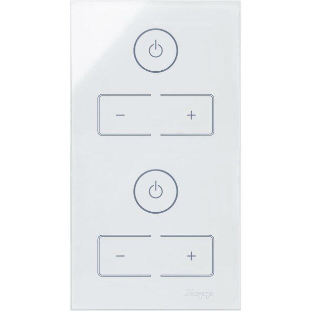 HKi8 - Glas-Sensor, 2-fach, für 2x Dimmer, Farbe: weiß