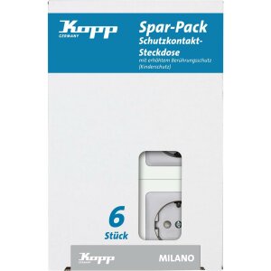 MILANO - Profi-Pack: 6x Schutzkontakt-Steckdosen,...