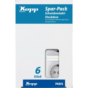 PARIS - Profi-Pack: 6x Schutzkontakt-Steckdosen,...