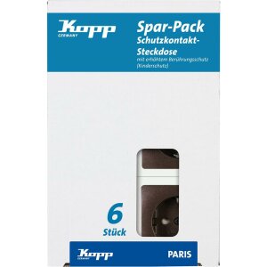 PARIS - Profi-Pack: 6x Schutzkontakt-Steckdosen,...