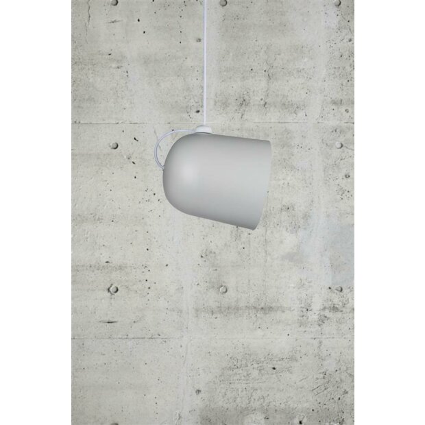 Angle E27 Pendelleuchte Weiss/Telegrau