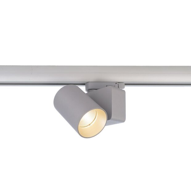 3-Phasen-Spot, Nihal Mini, 15 W, DIM, 3000 K, Silber, 220-240 V/AC