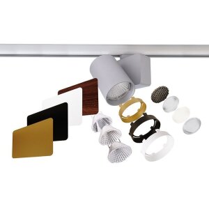 3-Phasen-Spot, Nihal, 33 W, DIM, 3000 K, Silber, 220-240 V/AC