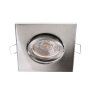 Deko-Light, Deckeneinbauring, Alioth 2 Eckig, 1x max. 35 W MR16, Silber, Spannungskonstant, dimmbar