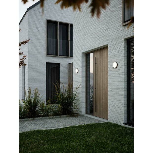 Cuba Outdoor Energy Round Wandleuchte Schwarz