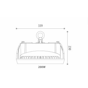 HAGEMANN LED Hallenstrahler Halo high bay  - 200W, 5000K, 30000lm, IP65, Samsung LED, Sosen Driver