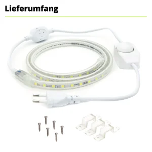 Hagemann 230V LED 3W/m Basic-Streifen l SMD-Chip l 72 LEDs/m l IP65 l Kaltweiß (6000K)