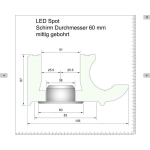 Jorin  Decken Wandprofil für LED-Stripes und Einbaustrahler (Meterpreis)