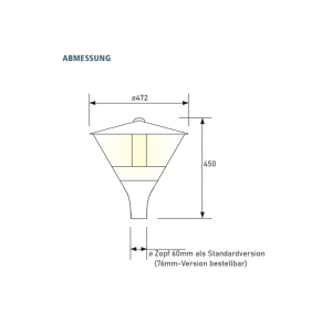 Straßenleuchte Serie PZH 30W 3000K IP65