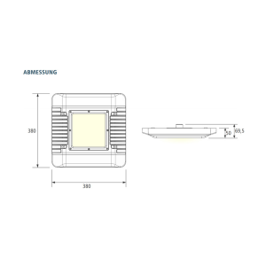 Tankstellenleuchte Serie CG 100W 4000K IP65