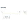 Lichtband Feuchtraum IP65 Serie LBL 600mm 70W/60W/40W 3000K/4000K/5700K einstellbar mit Schalter