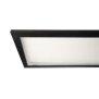 Pendelleuchte, LED Panel transparent, Eckig, 50 W, DIM, 3000/4000 K, Schwarz, 220-240 V/AC