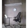Pendelleuchte, LED Panel transparent, Eckig, 50 W, DIM, 3000/4000 K, Weiß, 220-240 V/AC