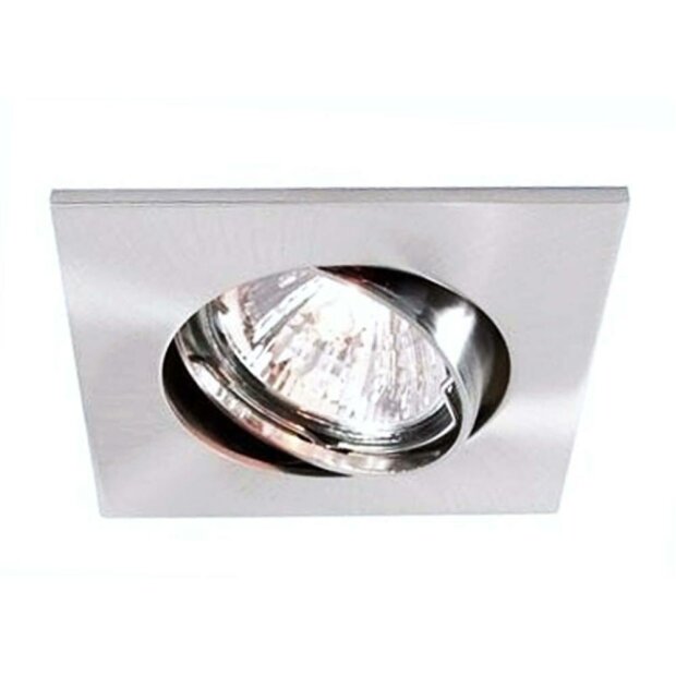 Deko-Light, Deckeneinbauring, Eckig Tilt, 1x max 50 W MR16, Silber, Spannungskonstant, dimmbar über