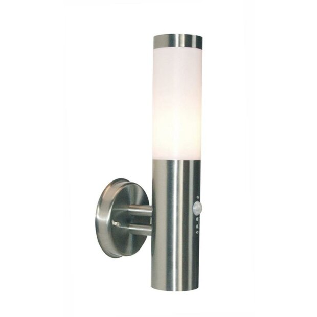 Wandaufbauleuchte, Nova II Motion, 1x max. 40 W E27, Silber, 220-240 V/AC