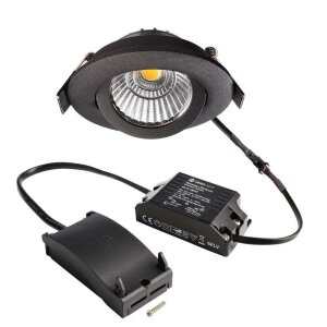 Deckeneinbauleuchte, Dione, 8,5 W, DIM, 2700 K, Schwarz,...