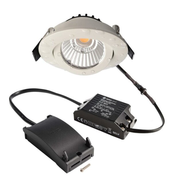 Deckeneinbauleuchte, Dione IP, 8,5 W, DIM, 2700 K, Weiß, 220-240 V/AC