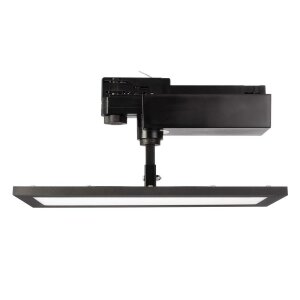 3-Phasenleuchte, Panel Track Light, 20 W, 3000 K, Schwarz, 110-240 V/AC