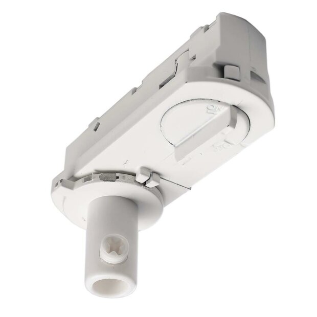 1-Phasen Schienensystem, D One 1-Phasen Adapter für Leuchtenmontage, weiß, Verkehrsweiß RAL 9016, 22
