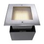 Bodeneinbauleuchte, Square II, 3,2 W, 3000 K, Silber, 220-240 V/AC