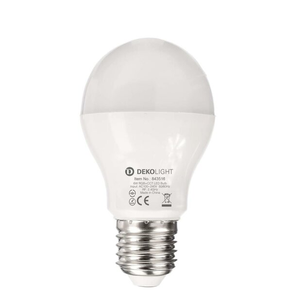 Deko-Light, Leuchtmittel, RF-smart, E27, 230 V/AC, DIM, 2700-6500 K, 220 Grad, 6 W