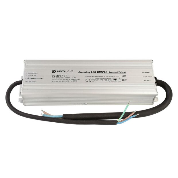 Deko-Light, Netzgerät (CV, DC) dimmbar, IP, DIM CV, 12V 66-200W, Mit Phasenanschnittsdimmer<br/>Mit