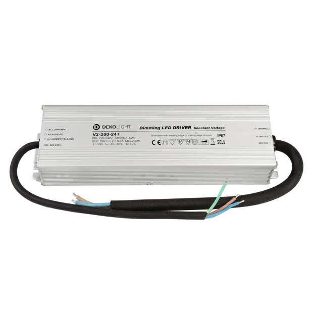 Deko-Light, Netzgerät (CV, DC) dimmbar, IP, DIM CV, 24V 66-200W, Mit Phasenanschnittsdimmer<br/>Mit