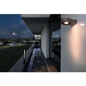 Wandaufbauleuchte, Swive, 8,4 W, 3000 K, Anthrazit, 220-240 V/AC