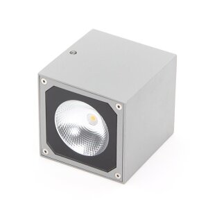 Wandaufbauleuchte, Cubodo II Double, 16 W, 3000 K, Silber, 220-240 V/AC