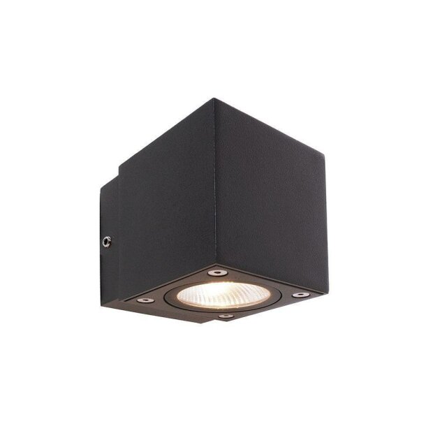 Wandaufbauleuchte, Cubodo II Single Mini, 5 W, 3000 K, Grau, 220-240 V/AC