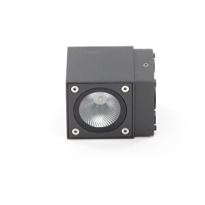 Wandaufbauleuchte, Cubodo II Single Mini, 5 W, 3000 K, Grau, 220-240 V/AC
