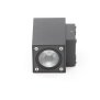 Wandaufbauleuchte, Cubodo II Double Mini, 10 W, 3000 K, Grau, 220-240 V/AC