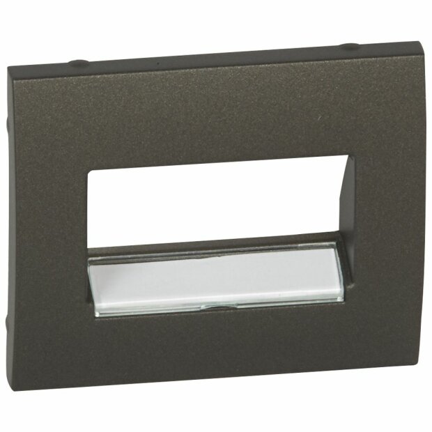 Abdeckung VDI 30°, flach, RJ45, mit Beschriftungsträger Galea dark bronze