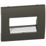 Abdeckung VDI 30°, flach, RJ45, mit Beschriftungsträger Galea dark bronze