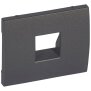 Abdeckung VDI 30°, flach, TAE , mit Beschriftungsträger Galea dark bronze