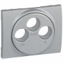 Abdeckung Antennen-Steckdose 3-Loch TV-R-SAT System Legrand Galea soft aluminium