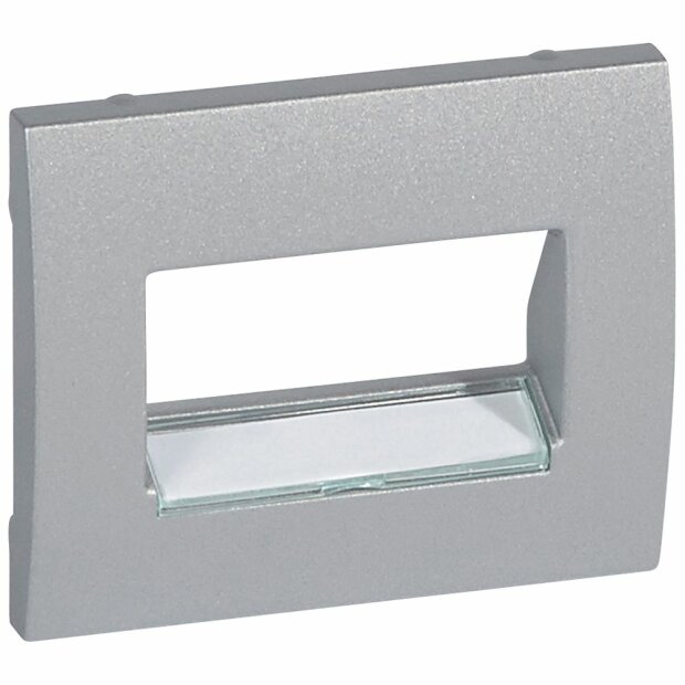 Abdeckung VDI 30°, flach, RJ45, mit Beschriftungsträger Galea soft aluminium