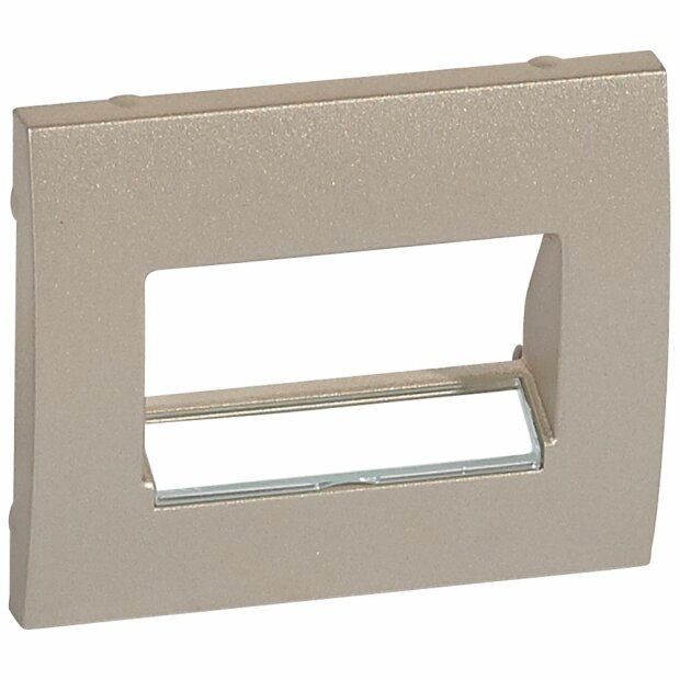 Abdeckung VDI 30°, flach, RJ45, mit Beschriftungsträger Galea titanium