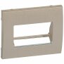 Abdeckung VDI 30°, flach, RJ45, mit Beschriftungsträger Galea titanium