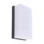 Wandaufbauleuchte, Grumium Eckig CCT, 10 W, 3000/4000 K, Grau, 220-240 V/AC