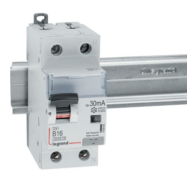 Legrand 410965 DX3 Fi/LS-Schalter B 16A 1P+N 6kA 30mA Typ A 230VAC 2TE