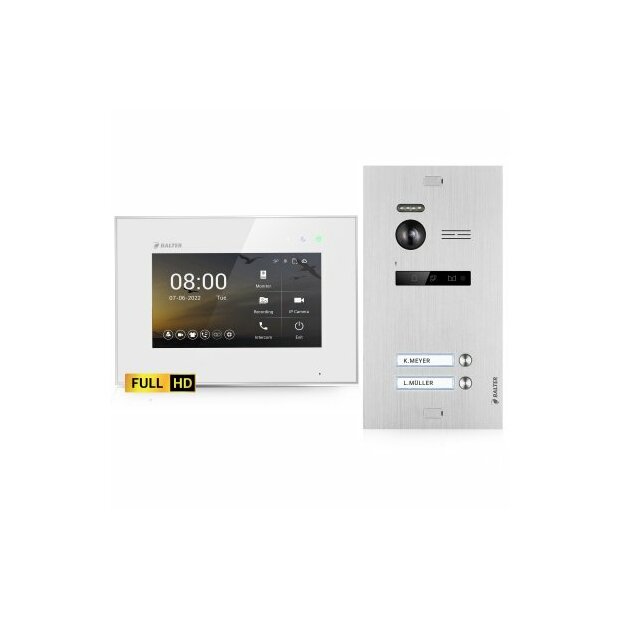 BALTER EVO HD KIT - EVO-HD-KIT-2FAM - 2-Draht BUS Video-Türsprechanlagen Komplettsystem