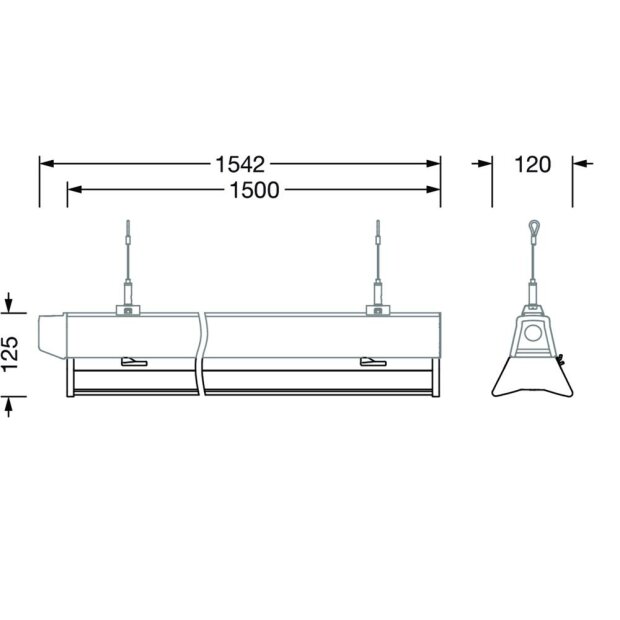 Licross® 21 Performance MO Leuchteneinsatz, mit Hebelverschluss, symmetrisch breit strahlend, AC